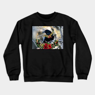 Christmas Crow, raven, winter solstice Crewneck Sweatshirt